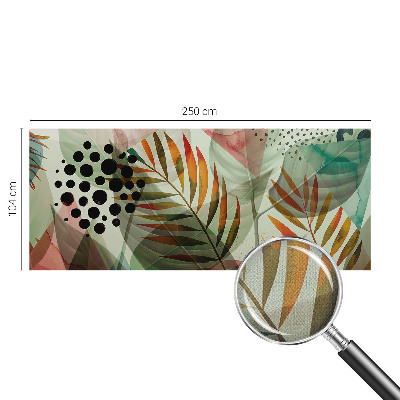 3D-Fototapete fürs Wohnzimmer Abstrakte Blätter