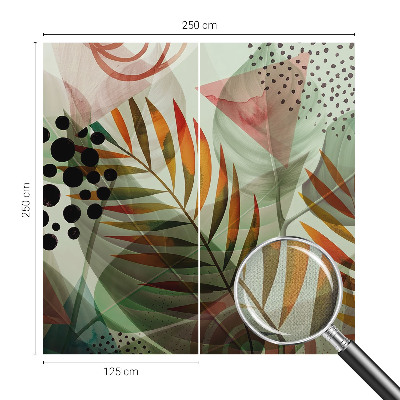 3D-Fototapete fürs Wohnzimmer Abstrakte Blätter