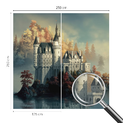 Selbstklebende Fototapete fürs Schlafzimmer Märchenschloss