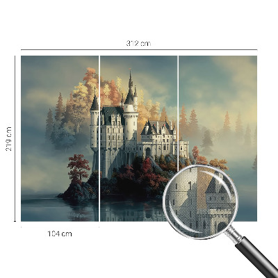 Selbstklebende Fototapete fürs Schlafzimmer Märchenschloss