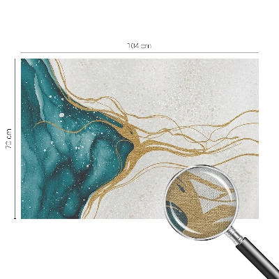 3D-Fototapete fürs Schlafzimmer Türkisfarbene Linien