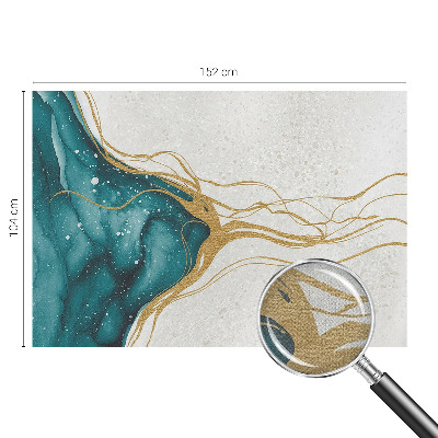 3D-Fototapete fürs Schlafzimmer Türkisfarbene Linien