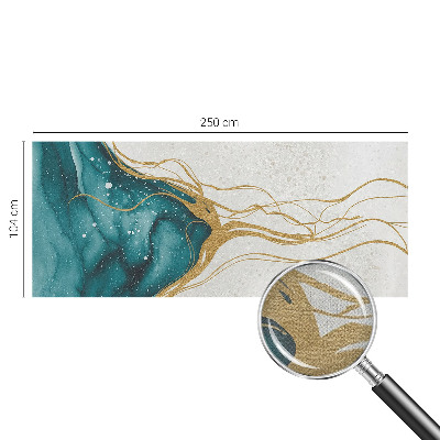 3D-Fototapete fürs Schlafzimmer Türkisfarbene Linien