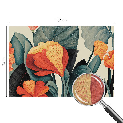 Motivtapete fürs Wohnzimmer Bunte Blumen