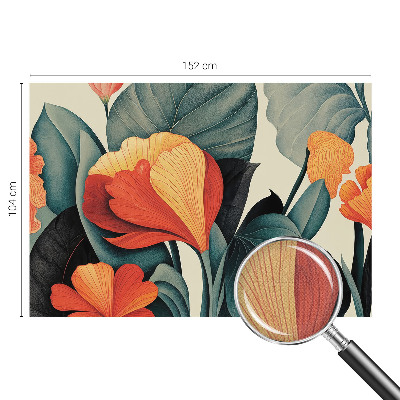 Motivtapete fürs Wohnzimmer Bunte Blumen