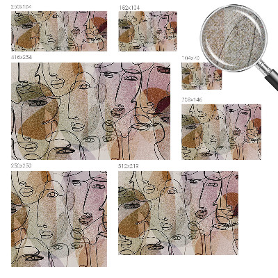 Selbstklebende Fototapete fürs Wohnzimmer Lineare Flächen