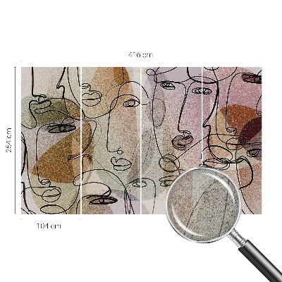 Selbstklebende Fototapete fürs Wohnzimmer Lineare Flächen