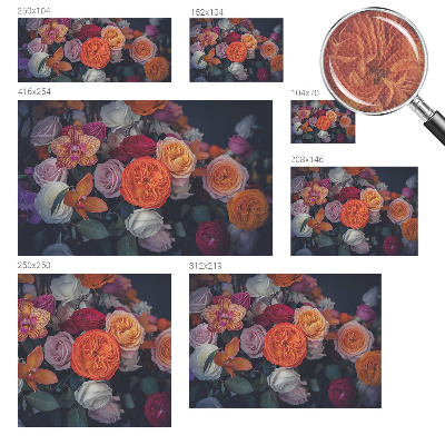 Selbstklebende Fototapete für die Wand Bunter Blumenstrauß