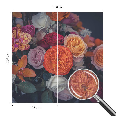 Selbstklebende Fototapete für die Wand Bunter Blumenstrauß