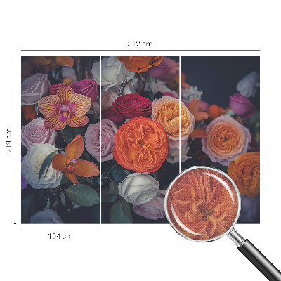 Selbstklebende Fototapete für die Wand Bunter Blumenstrauß