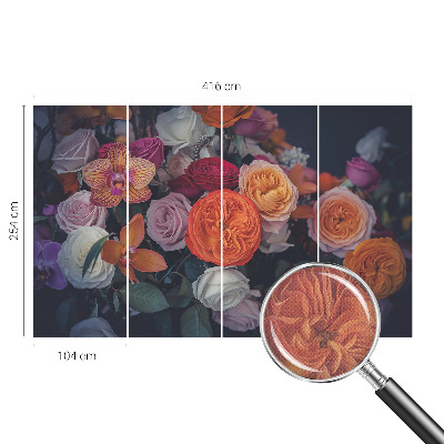 Selbstklebende Fototapete für die Wand Bunter Blumenstrauß