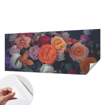 Selbstklebende Fototapete für die Wand Bunter Blumenstrauß