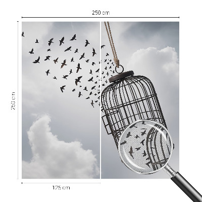 Selbstklebende Fototapete fürs Wohnzimmer Fliegende Vögel