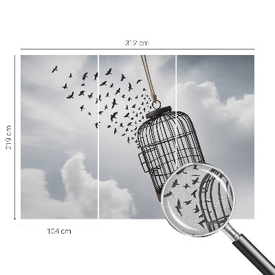 Selbstklebende Fototapete fürs Wohnzimmer Fliegende Vögel