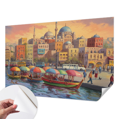 Selbstklebende Fototapete fürs Schlafzimmer Stadtküste