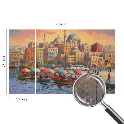 Selbstklebende Fototapete fürs Schlafzimmer Stadtküste