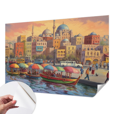 Selbstklebende Fototapete fürs Schlafzimmer Stadtküste