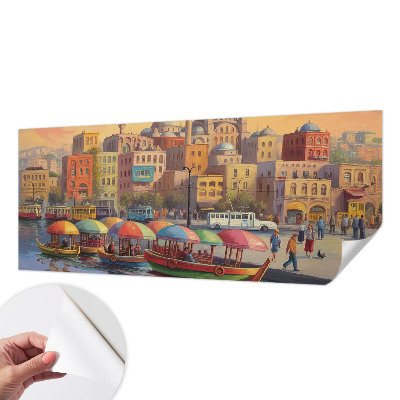 Selbstklebende Fototapete fürs Schlafzimmer Stadtküste