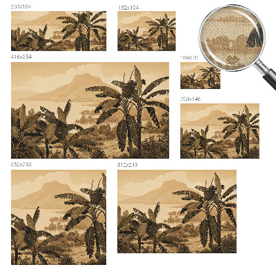 Selbstklebende Fototapete fürs Kinderzimmer Tropisches Panorama