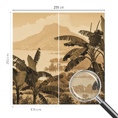 Selbstklebende Fototapete fürs Kinderzimmer Tropisches Panorama