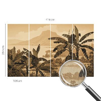 Selbstklebende Fototapete fürs Kinderzimmer Tropisches Panorama