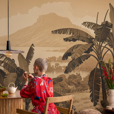 Selbstklebende Fototapete fürs Kinderzimmer Tropisches Panorama