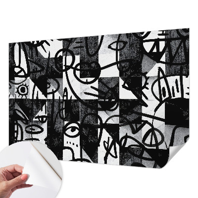 Selbstklebende Fototapete fürs Kinderzimmer Chaos zeichnen