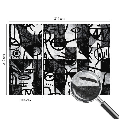 Selbstklebende Fototapete fürs Kinderzimmer Chaos zeichnen