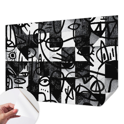 Selbstklebende Fototapete fürs Kinderzimmer Chaos zeichnen