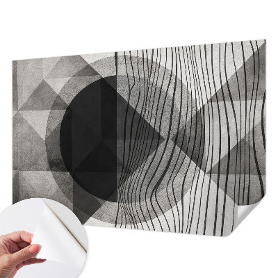 3D-Fototapete fürs Wohnzimmer Abstrakte Formen