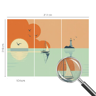 Selbstklebende Fototapete für die Wand Meeresfreuden