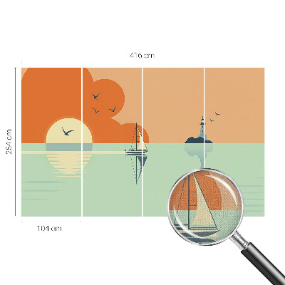 Selbstklebende Fototapete für die Wand Meeresfreuden