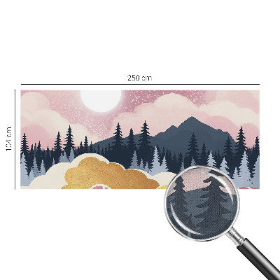 3D-Fototapete fürs Wohnzimmer Rosa Sonnenuntergang