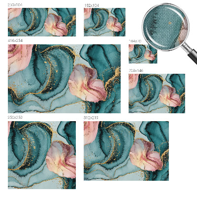 3D-Fototapete fürs Wohnzimmer Künstlerische Wellen