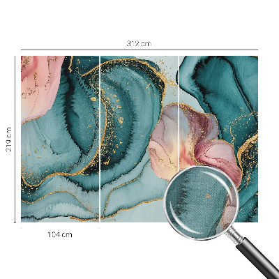 3D-Fototapete fürs Wohnzimmer Künstlerische Wellen
