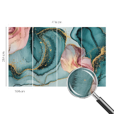 3D-Fototapete fürs Wohnzimmer Künstlerische Wellen