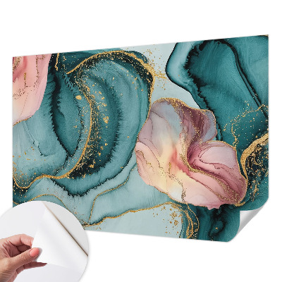 3D-Fototapete fürs Wohnzimmer Künstlerische Wellen