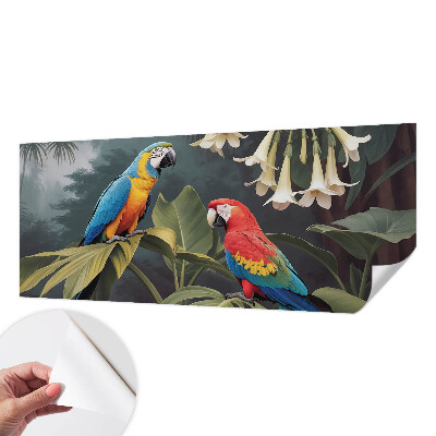 3D-Fototapete fürs Schlafzimmer Bunte Papageien