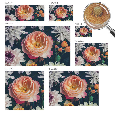 Selbstklebende Fototapete fürs Schlafzimmer Florale Harmonie