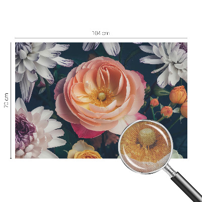 Selbstklebende Fototapete fürs Schlafzimmer Florale Harmonie