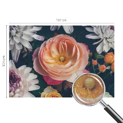 Selbstklebende Fototapete fürs Schlafzimmer Florale Harmonie