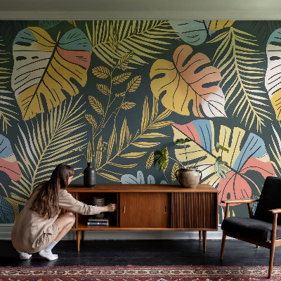 3D-Fototapete fürs Wohnzimmer Tropische Energie