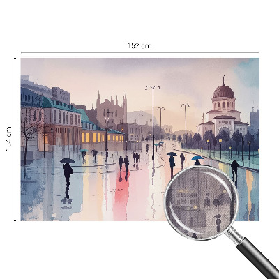 Moderne Fototapete nach Maß Ein Spaziergang im Regen