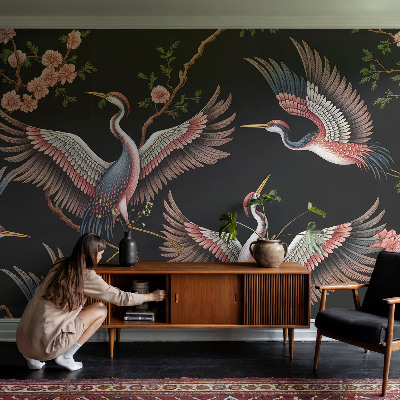 Hochwertige Bildtapete Blumenmuster