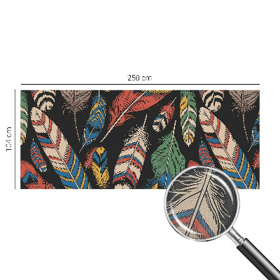 3D-Fototapete fürs Schlafzimmer Bunte Federn