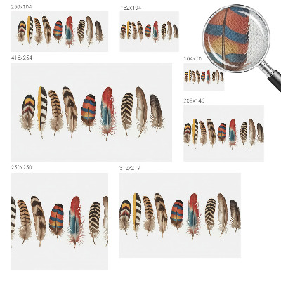 Selbstklebende Fototapete für die Wand Bunte Federn