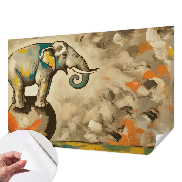 Fototapete in 3D-Optik Abstrakter Elefant