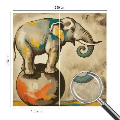 Fototapete in 3D-Optik Abstrakter Elefant