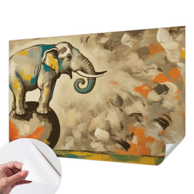 Fototapete in 3D-Optik Abstrakter Elefant