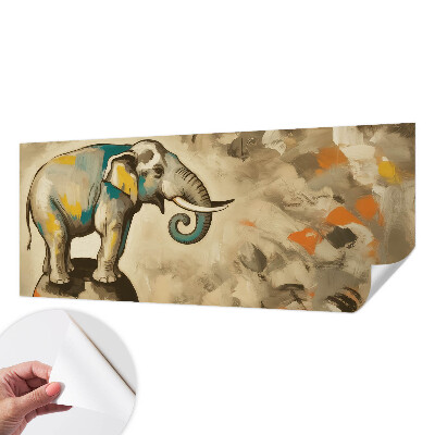 Fototapete in 3D-Optik Abstrakter Elefant